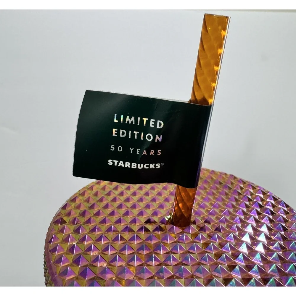 Starbucks Copper Gold Studded 16 oz Tumbler 50th Anniversary Limited Edition New